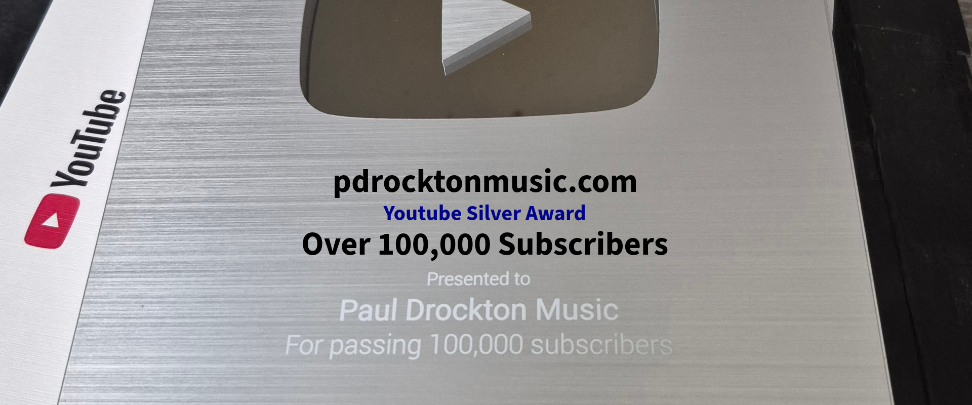 Paul Drockton Music Youtube Silver Creator Award